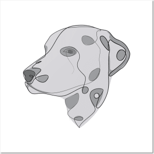 Dalmatian - one line drawing Posters and Art